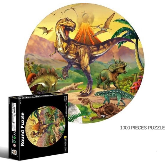 Pinshidai Puzzle rond Dino 1000 pièces