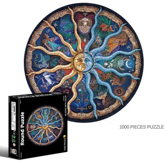 Pinshidai Puzzle rotondo dello zodiaco 1000 pezzi