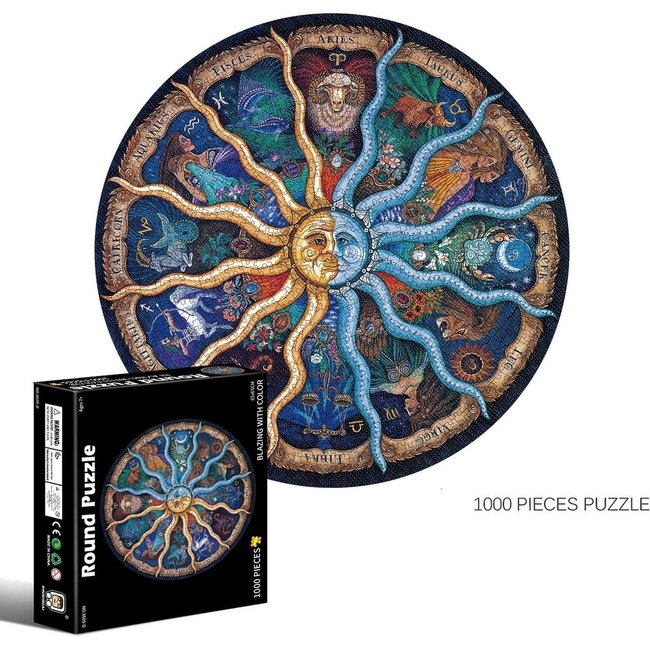 Pinshidai Puzzle rotondo dello zodiaco 1000 pezzi