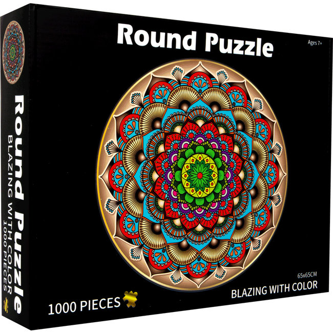 Pinshidai Puzzle rond Mandala 1000 pièces