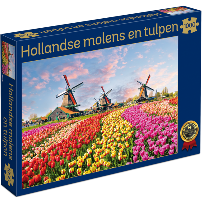 Puzzle di mulini e tulipani olandesi 1000 pezzi