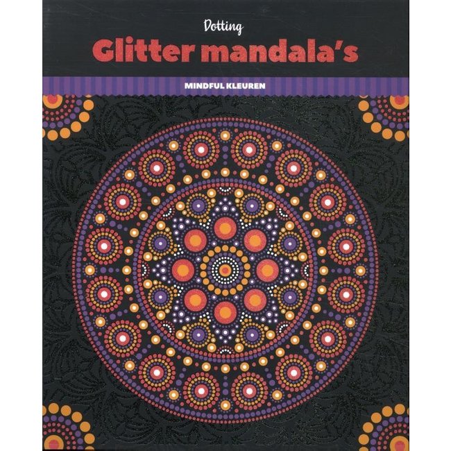 Libro da colorare glitterato Mandala - Puntinatura