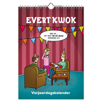 Comello Evert Kwok A4 Verjaardagskalender