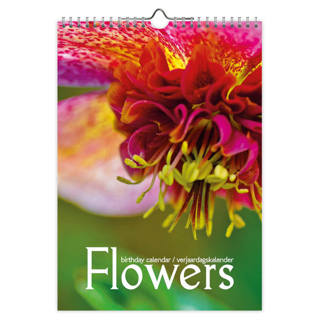 Calendario de cumpleaños Flores A4