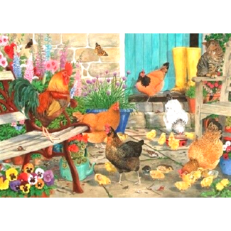 The House of Puzzles Puzzle gallina beccata 1000 pezzi