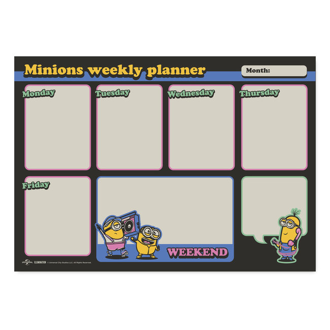 Grupo Minions A4 Week Planner 2024