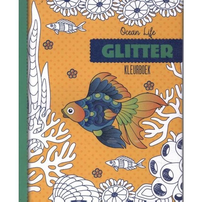 Libro da colorare Glitter vita oceanica