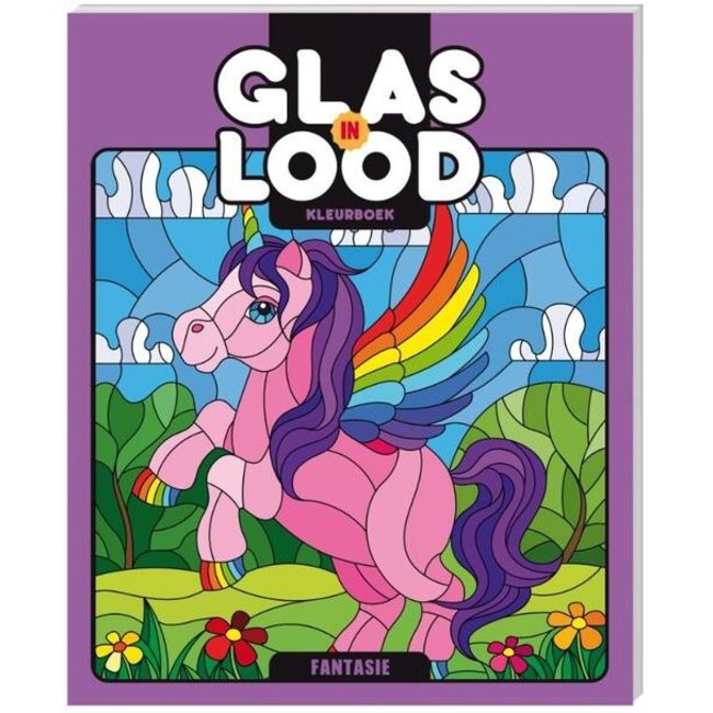 Stained-glass colouring book Fantasy