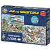 Jumbo Jan van Haasteren - Land, sea and air and Traffic chaos Puzzle 2x 1000 Pieces