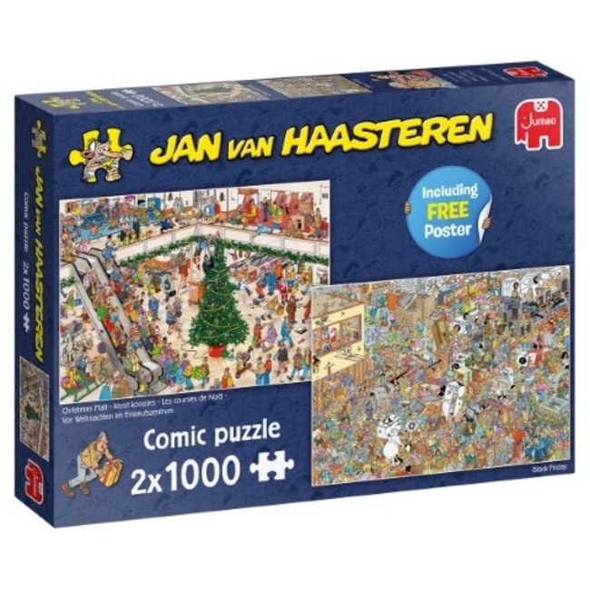 Jumbo Jan van Haasteren - Weihnachts-Schnäppchen Puzzle 2x 1000 Teile