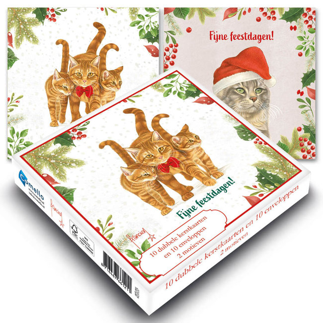 Comello Cartes de Noël des chats de Francien