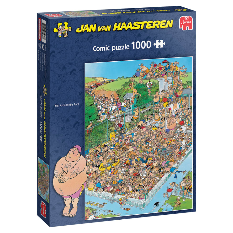 Fun Around the Pool - Jan van Haasteren Puzzel 1000 Stukjes