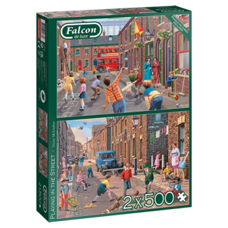 Falcon Jouer dans la rue Puzzle 2x 500 pièces