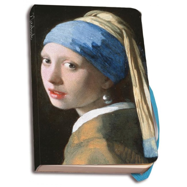 Notizbuch A6, weicher Einband: Das Mädchen mit der Perle - Das Mädchen mit dem Perlenohrring, J. Vermeer
