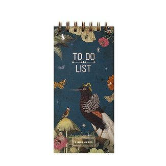 Pimpelmees Blue Tit Ring binder to do list - Sky