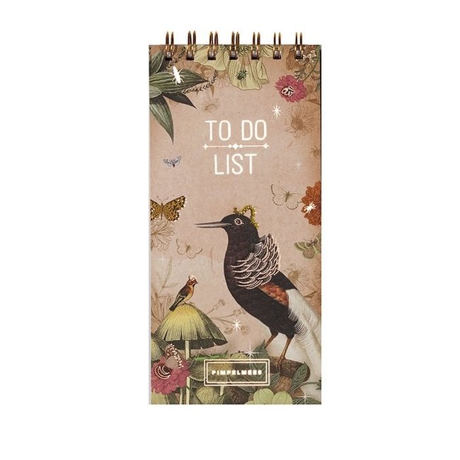 Blue Tit Ring binder to do list - Rose