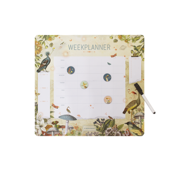 Pimpelmees Weekplanner Magnetisch