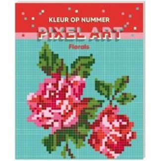 Inter-Stat Kleurenboek op nummer - Pixel art - Florals