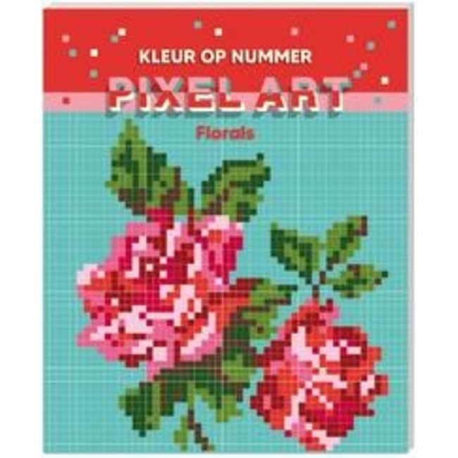 Libro para colorear por números - Pixel art - Florales