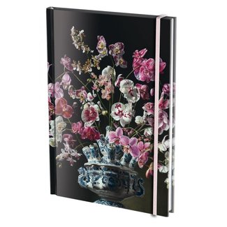 Bekking & Blitz A5 Address book Flower still life with orchids, Roman and Henriette Reisinger