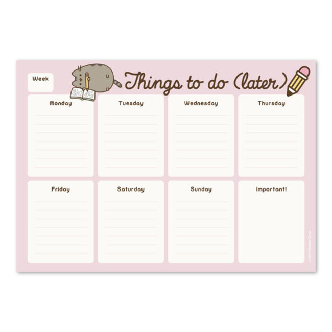 Pusheen A4 Weekly planner