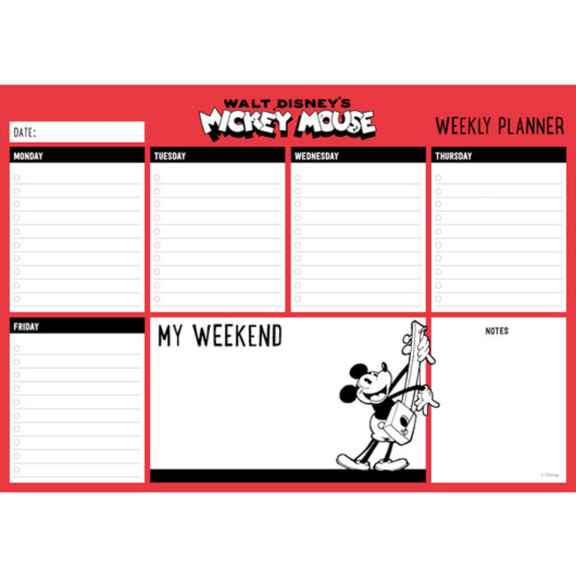 Mickey Mouse A4 Weekplanner