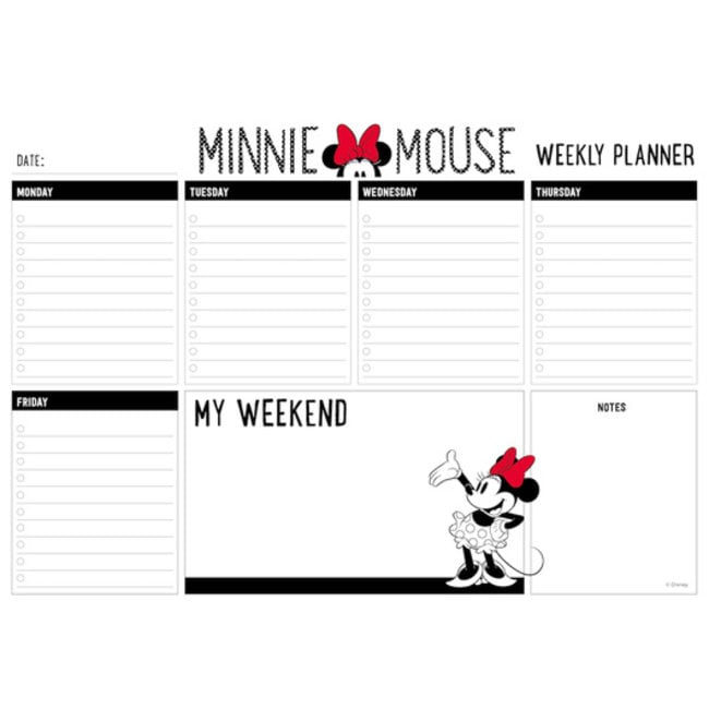 Minnie Mouse A4 Weekly planner