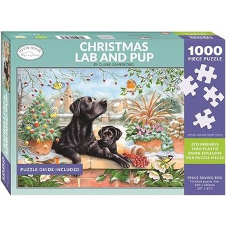 Otterhouse Christmas Lab and Pup Puzzle 1000 Pieces