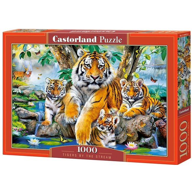 Tigres junto al arroyo Puzzle 1000 piezas