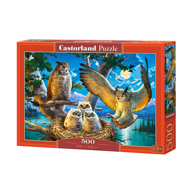 Castorland Puzzle de la famille Hibou 500 pièces