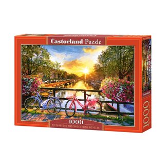 Castorland Puzzle pittoresco di Amsterdam con biciclette 1000 pezzi