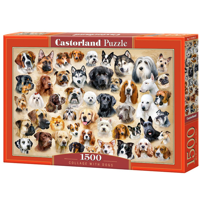 Collage mit Hunden Puzzle 1500 Teile