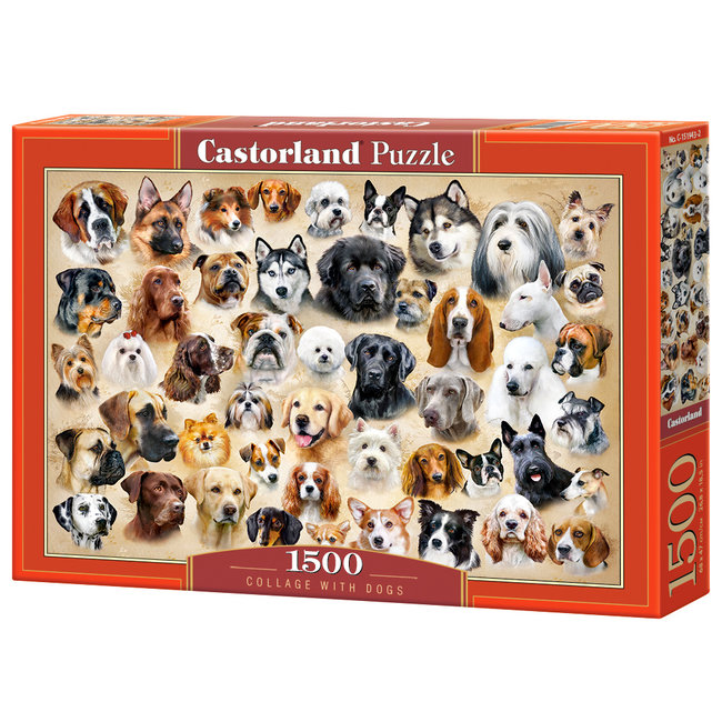 Collage with Dogs Puzzel 1500 Stukjes