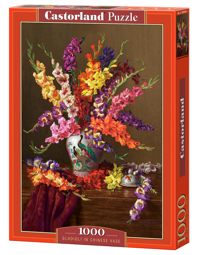 Gladioli in Chinese Vase Puzzel 1000 Stukjes