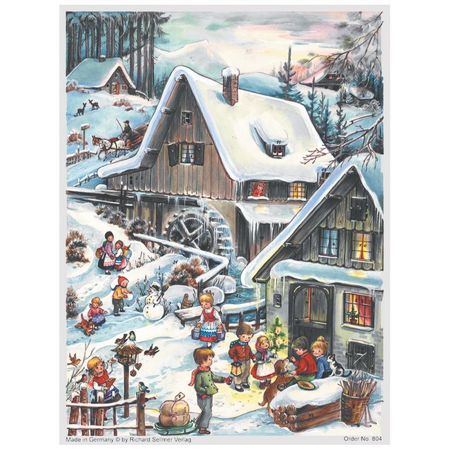 A4-Adventskalender In der Mühle