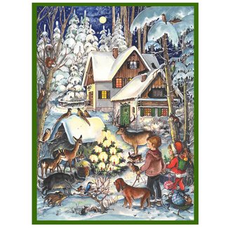 Sellmer A4 Adventskalender Winter mit den Tieren
