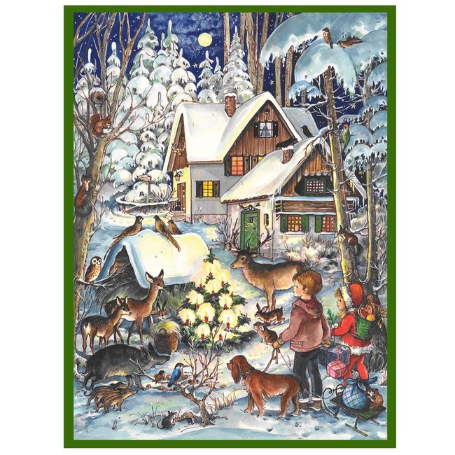 A4 Advent Calendar Winter with the Animals