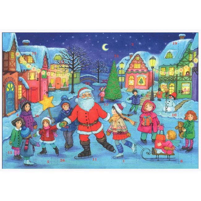 Sellmer A4 Adventskalender Schaatsen met de Kerstman