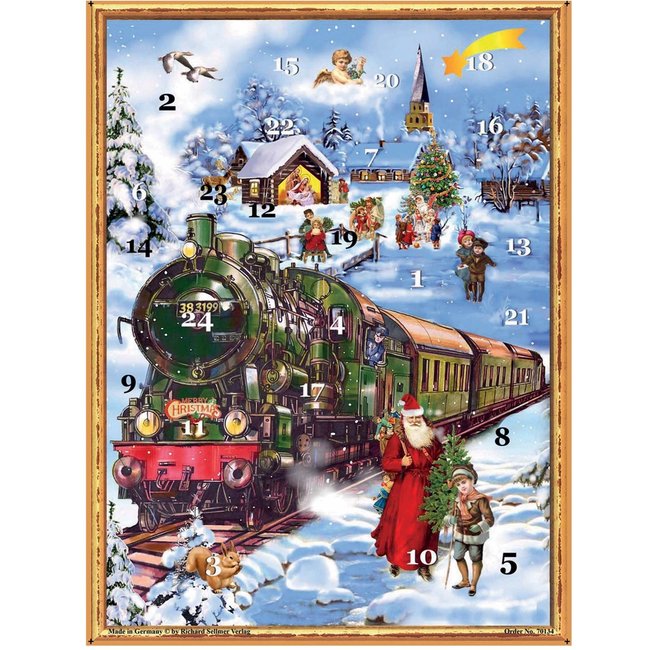 Adventskalender Eisenbahn im Schnee