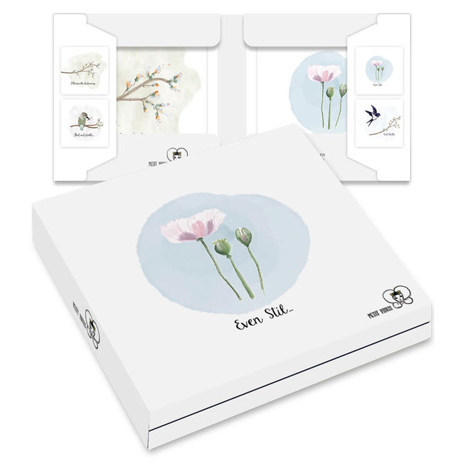 Carpeta de tarjetas Petit Paris - Amapola rosa 10 Piezas