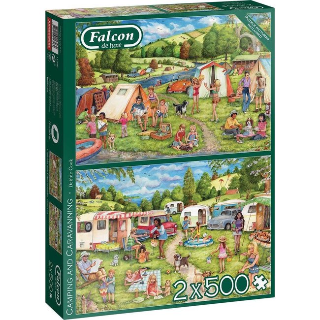 Puzzle de camping y caravaning 2x 500 piezas