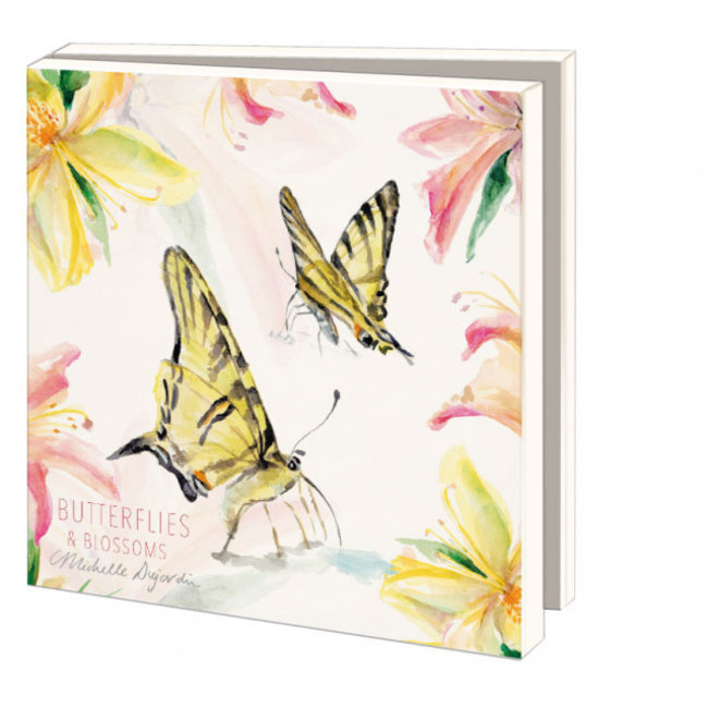 Bekking & Blitz Kartenmappe Schmetterlinge & Blüten, Michelle Dujardin 10 Stück mit Umschlägen