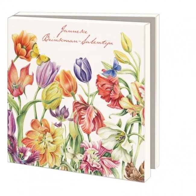 Carpeta de tarjetas Tulipanes, Janneke Brinkman 10 piezas con sobres