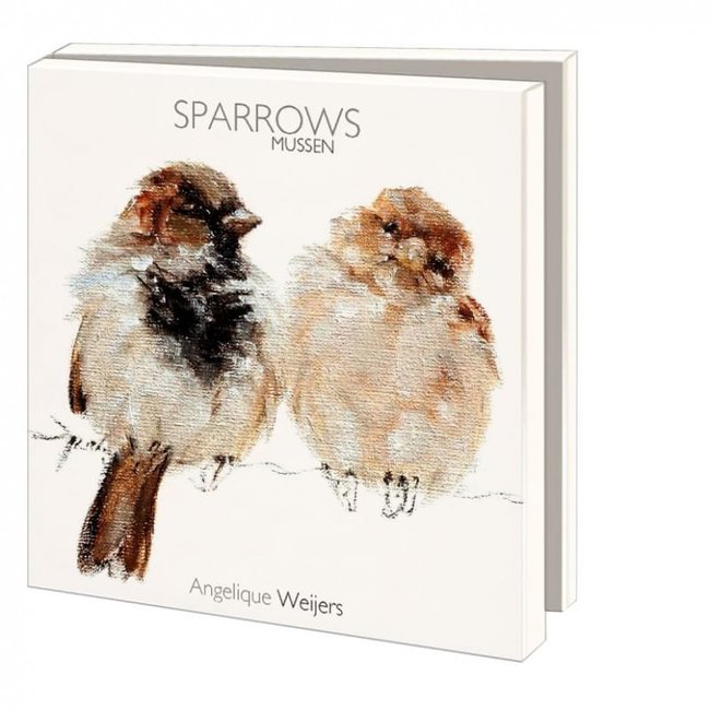 Bekking & Blitz Card folder Sparrows, Angelique Weijers 10 Pieces with Envelopes