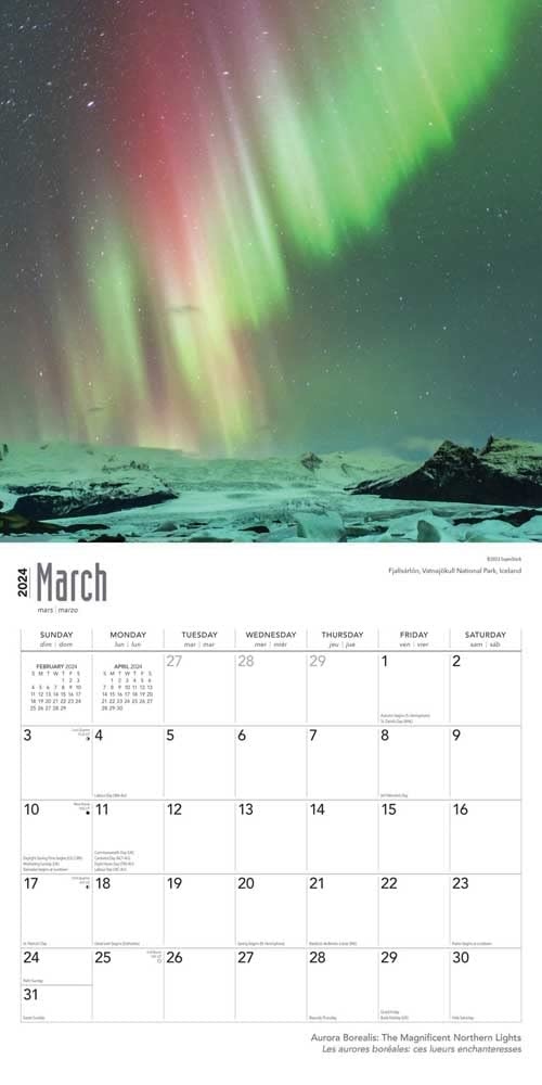 Buying Aurora Borealis Calendar 2024 simply order online