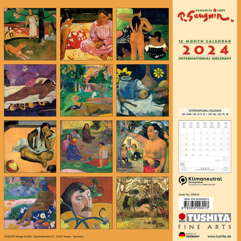 Paul Gauguin Paradise Lost Calendar 2024 Buy Order easily