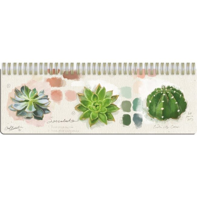 LANG Succulent Study Deskplanner Datumloos