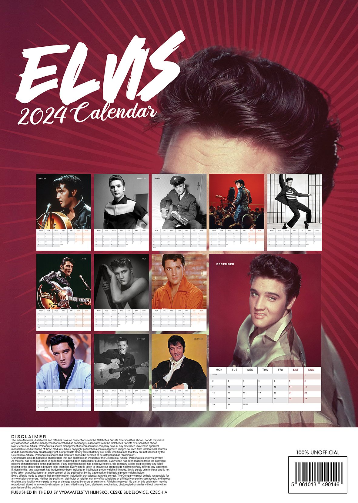 Buying Elvis Presley Calendar 2024 simply order online