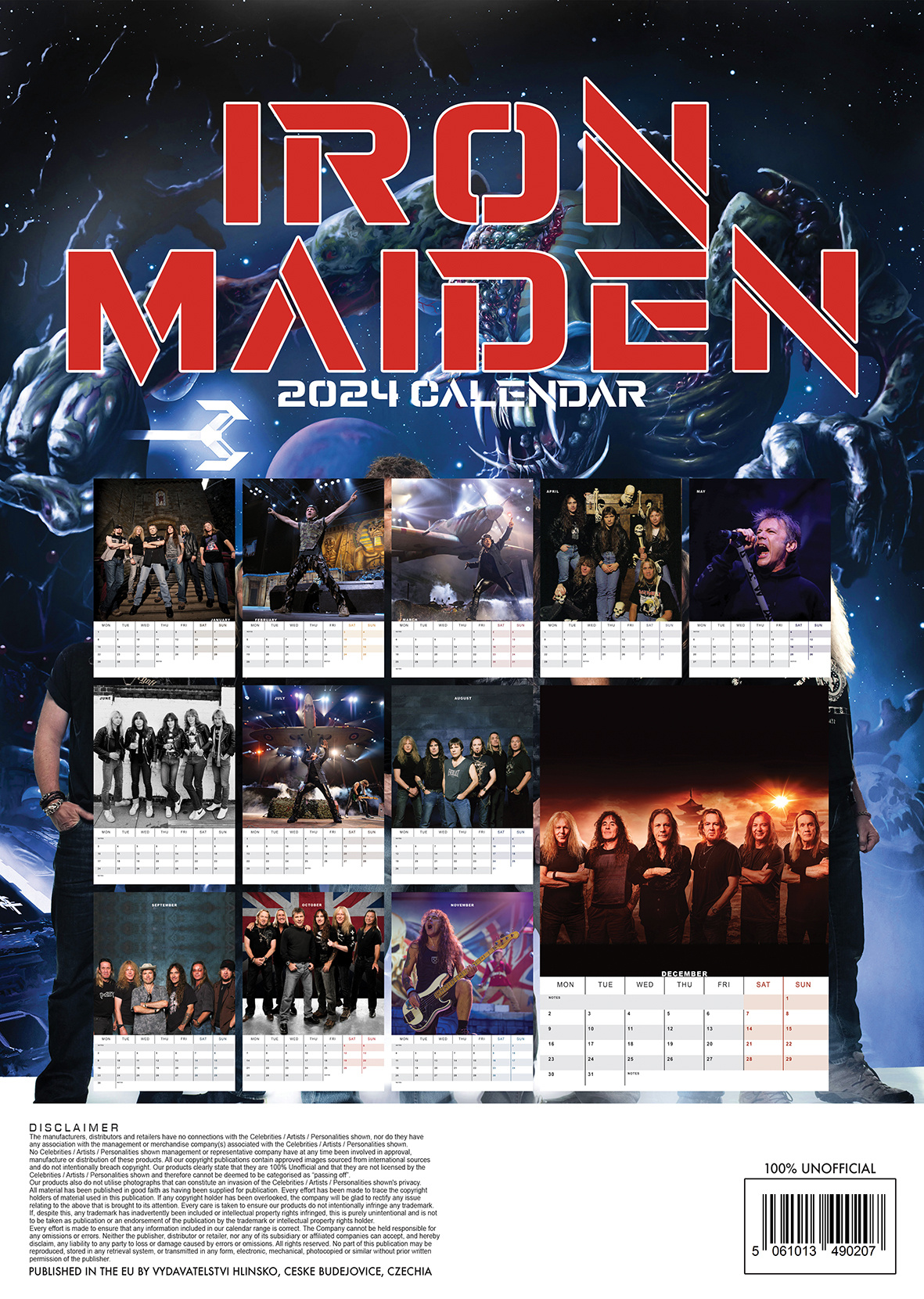 Buy Iron Maiden Calendar 2024 A3 Order online easily