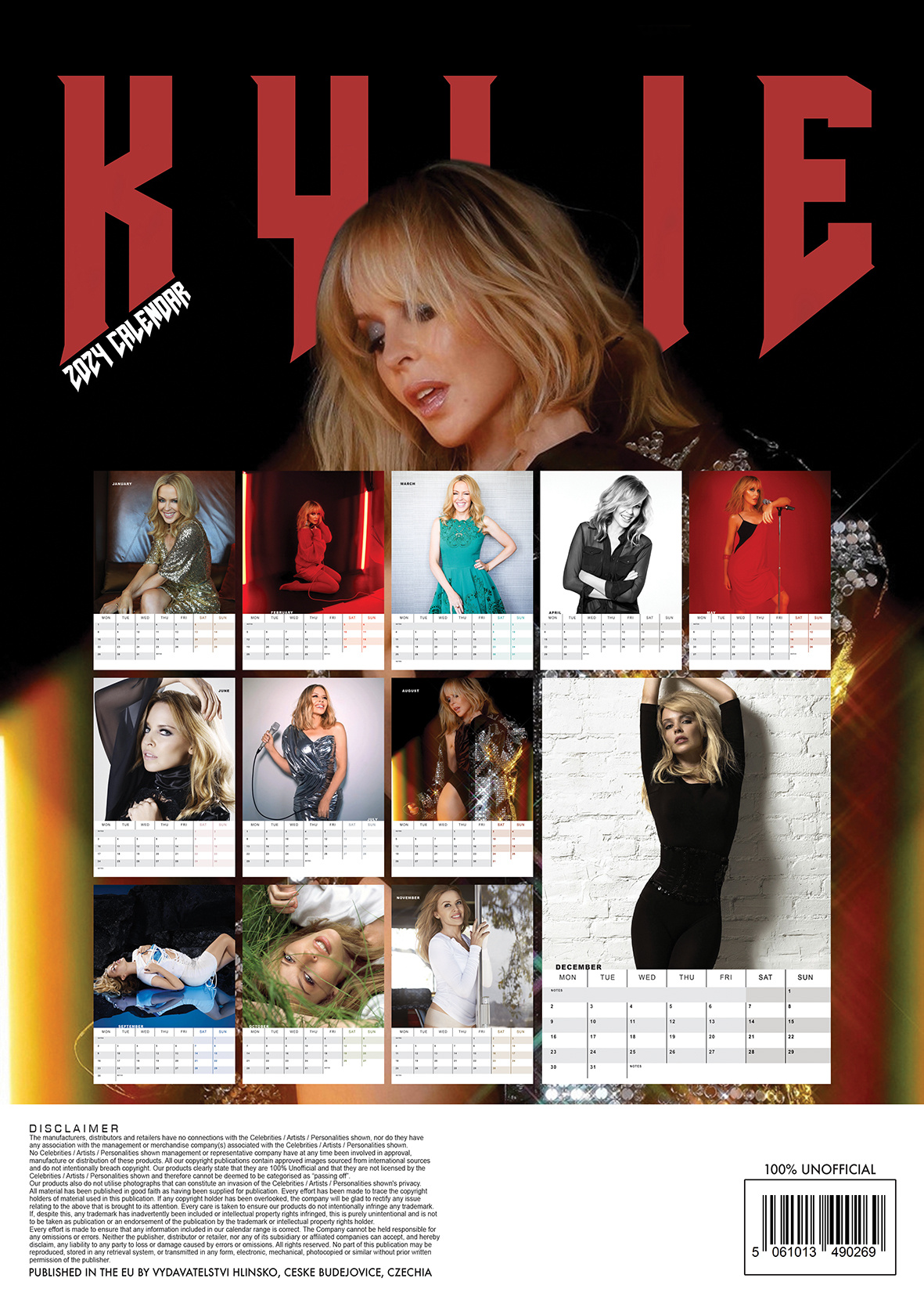 Kylie Minogue Kalender 2024 A3 Kalenderwinkel.nl